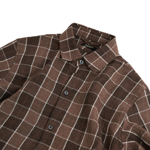 Cicadahood日本亚麻法式套头格纹衬衫 男女款 商品图3