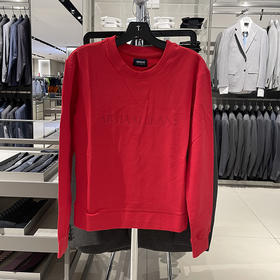 Armani Jeans/AJ 阿玛尼 女士棉质纯色logo印花圆领套头长袖卫衣