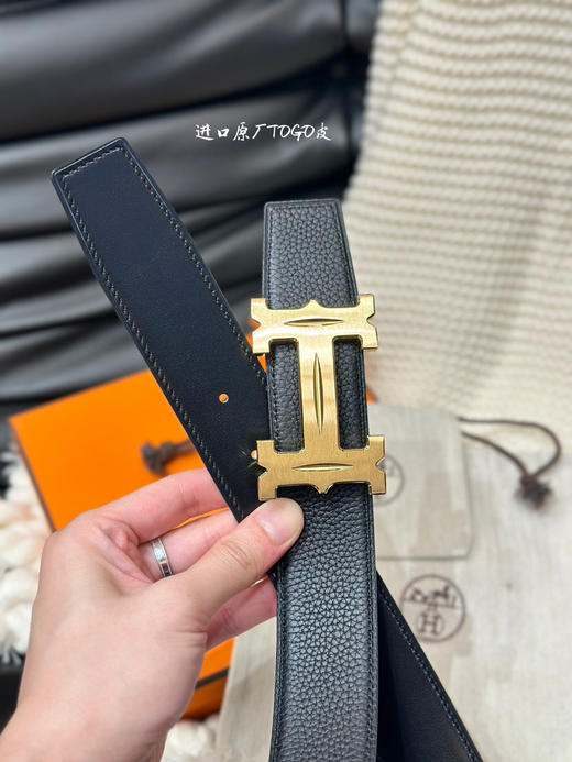 秋冬特惠💰350 【爱马仕】男士腰带 H 5382 BELT BUCKLE & REVERSIBLE LEATHER STRAP 带身宽3.8cm 商品图3