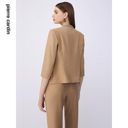 皮尔卡丹女装夏季新款通勤简约修身职业西服上衣C32UL003
 商品图5
