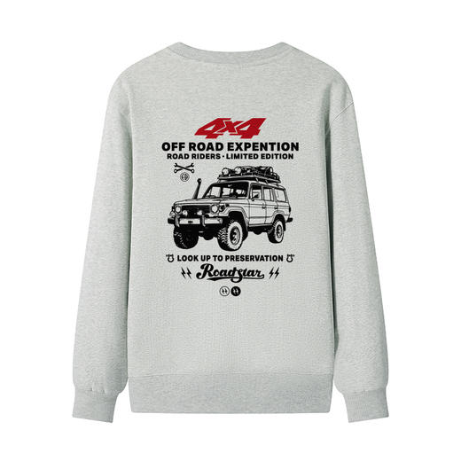 自由基地4X4越野款式图案印花合体版型毛圈款套头卫衣队服定制款 NMT-2189 商品图3