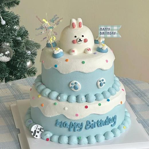 网红创意手绘蛋糕双层定制款026多选1 商品图0