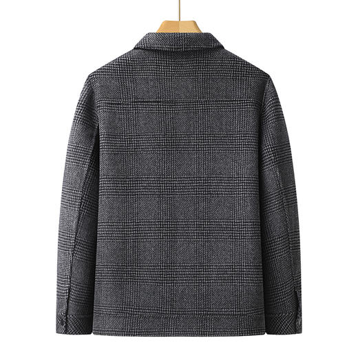 【新款DPX】大依优型翻领双面呢羊毛呢外套夹克男宽松加肥加大码上衣胖子休闲潮流 商品图1