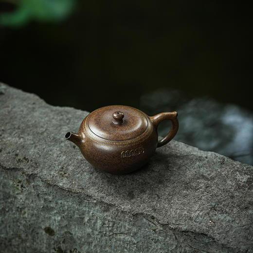 龙德堂陶艺 汤宣武柴烧作品《禅悟》150cc 原矿黄金段 (库存请咨询客服) 商品图1
