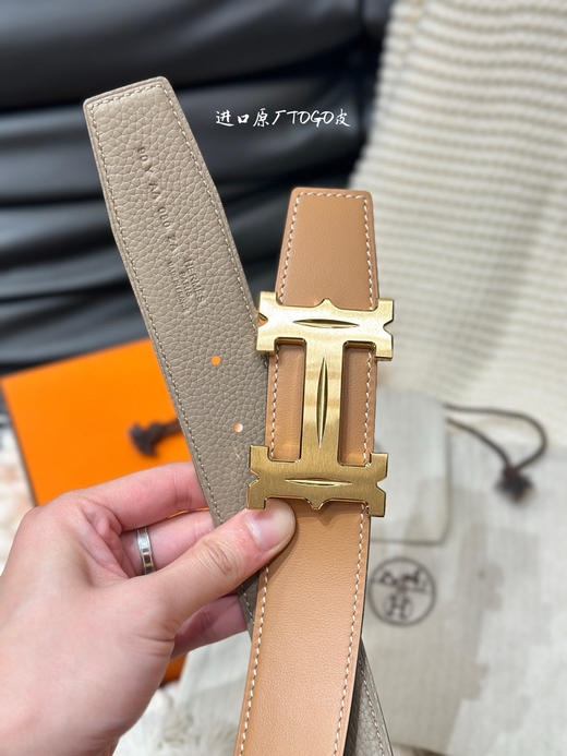 秋冬特惠💰350 【爱马仕】男士腰带 H 5382 BELT BUCKLE & REVERSIBLE LEATHER STRAP 带身宽3.8cm 商品图3