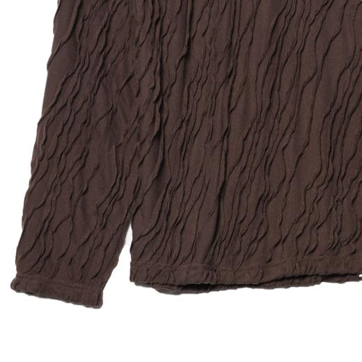 T363新款潮流男士圆领褶皱工艺长袖T恤时尚宽松舒适百搭ins潮 商品图3