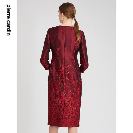皮尔卡丹女装秋新款端庄淑女长袖礼服连衣裙P2311E2893T3
 商品图3
