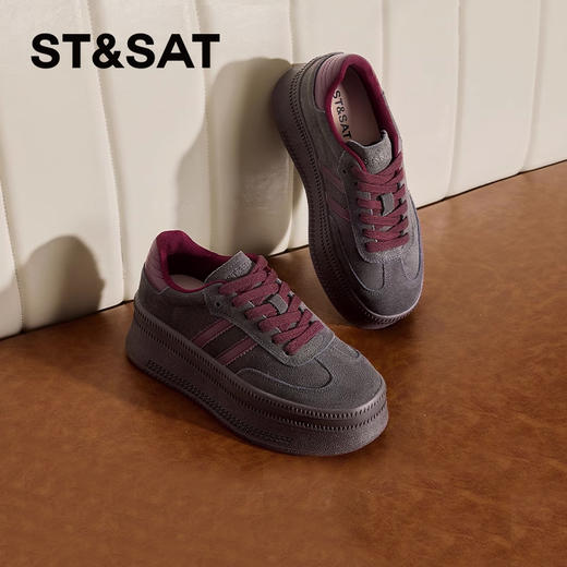 【绒里可选】星期六学院风百搭厚底德训鞋SSC3112CF4/SSC411DCRI 商品图5