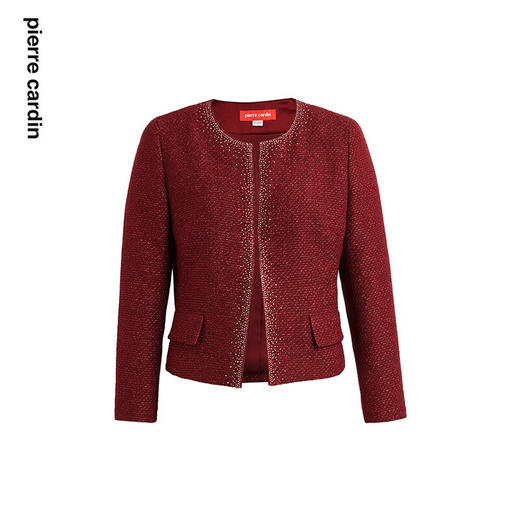 皮尔卡丹女装秋新款复古小香风淑女短外套P2310U2961T0
 商品图4