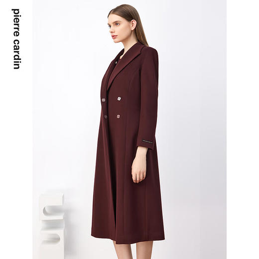 皮尔卡丹女装毛呢外套秋冬季大码高级感中长法式大衣P3455C3996K0
 商品图1
