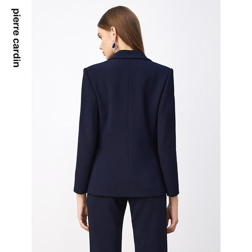 皮尔卡丹女装西装春秋一粒扣藏蓝色通勤高端西服上衣P3326U3928N0
 商品图2