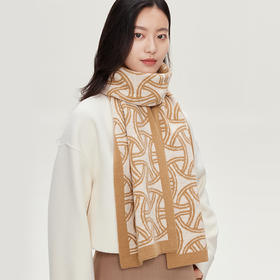 FANCET 100%羊毛美拉德保暖围巾