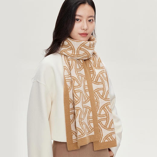 FANCET 100%羊毛美拉德保暖围巾 商品图0