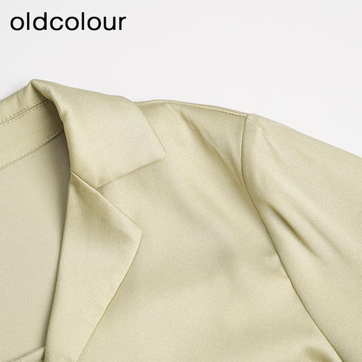 oldcolour春秋款高级感气质百搭宽松缎面长袖衬衫女M31013174 商品图3