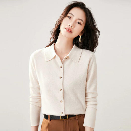 纤束马100%羊毛简约Polo领羊毛衫DJ-76 商品图2