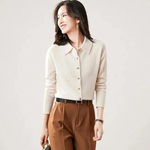 纤束马100%羊毛简约Polo领羊毛衫DJ-76 商品图1