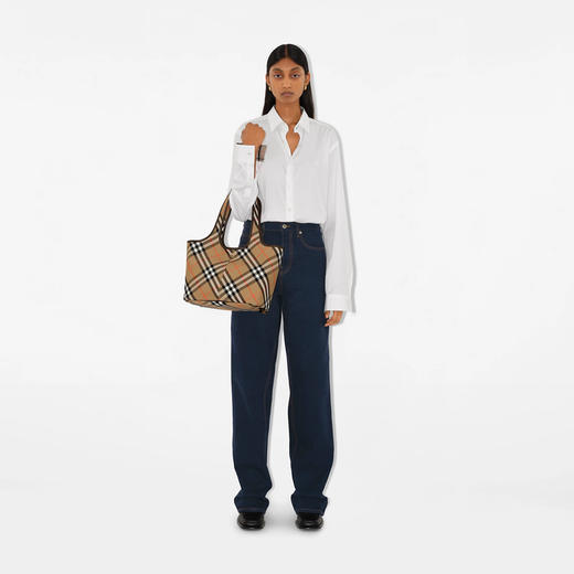 【二】BURBERRY 巴宝莉 女士小号格纹托特包 格子 8094685 B9368 商品图3