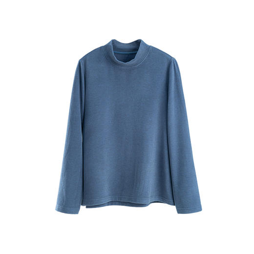 绽放779朵/暖宝宝打底衫秋冬羊绒蛋白半高领H型叠穿百搭长袖T恤 商品图3