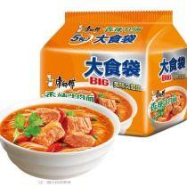 康师傅大食袋香辣牛肉面120g*5/包