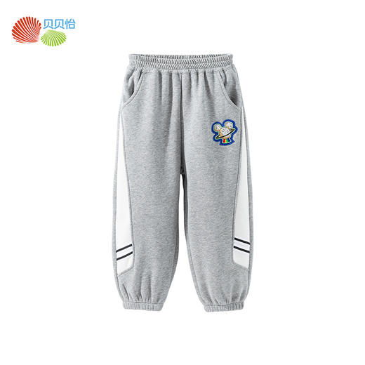 贝贝怡秋冬季新款男童保暖加厚加绒运动卫裤童装宽松休闲时尚长裤ZB4DK001 商品图3