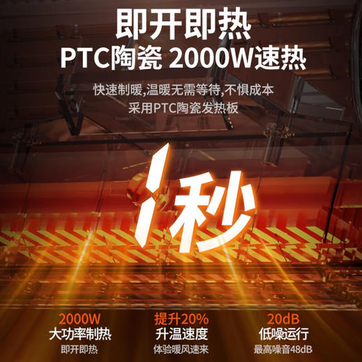 VCJ【德国品牌】暖风机免打孔壁挂取暖器遥控家用IPX4级防水浴霸冷暖两用电暖器电暖气热风机低噪节能 商品图1