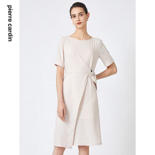 皮尔卡丹女装夏季新款简约淑女修身纯色连衣裙C31DS006
 商品图0