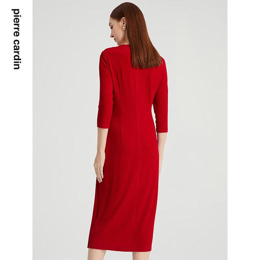 皮尔卡丹女装秋季新款端庄淑女轻奢宴会连衣裙P2130E2106R0 商品图2