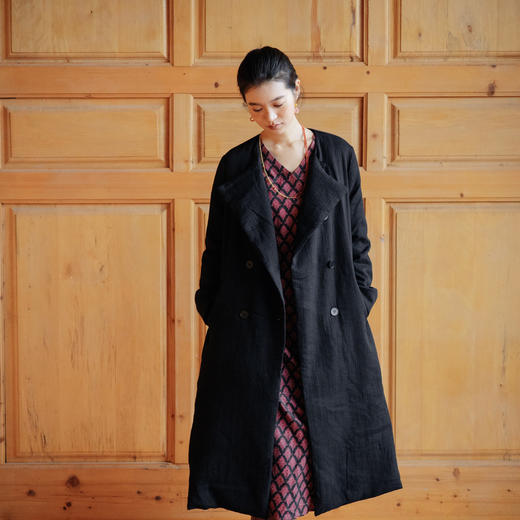 绽放546朵/冬季加厚帅气廓形搭配*双排扣围巾白鹅绒长款风衣 商品图2