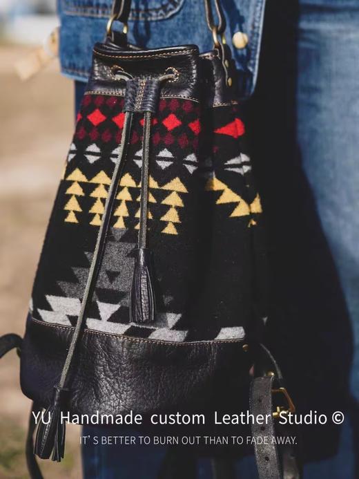 YU LEATHER/NA22BP/纳瓦霍水桶双肩包 商品图3