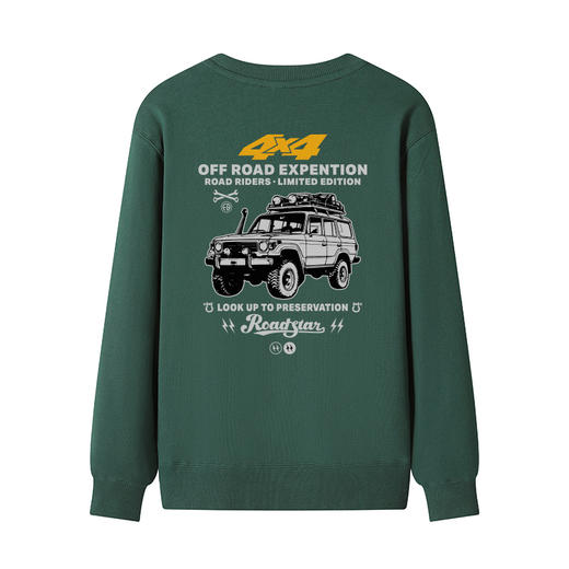 自由基地4X4越野款式图案印花合体版型毛圈款套头卫衣队服定制款 NMT-2189 商品图5