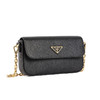 PRADA 普拉达 女士 Saffiano皮革 珐琅金属三角形徽标迷你单肩包 黑色 1BD356 NZV F0002 OOO 商品缩略图1