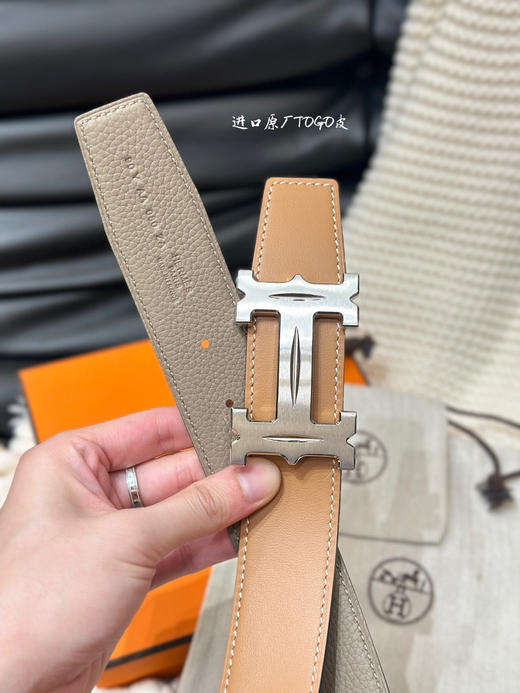 秋冬特惠💰350 【爱马仕】男士腰带 H 5382 BELT BUCKLE & REVERSIBLE LEATHER STRAP 带身宽3.8cm 商品图3