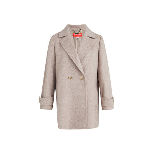 皮尔卡丹女装大衣英伦简约干练通勤短款毛呢大衣P3451C3954M2
 商品图4