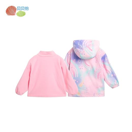 贝贝怡儿童冲锋衣内胆两件套冬装2024新款男女童三合一外套登山服ZB3DS014 商品图8