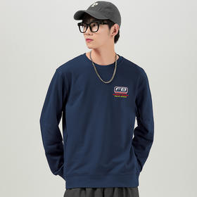 自由基地越野风格设计logo阵风图案印花新款男士长袖套头毛圈卫衣 NMT-2190