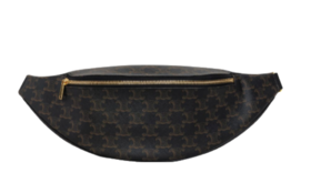 CELINE/赛琳 Triomphe皮革腰包胸包 老花棕