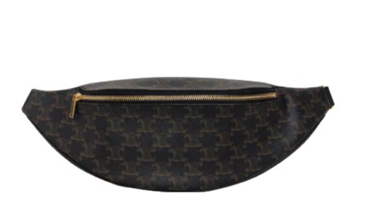 CELINE/赛琳 Triomphe皮革腰包胸包 老花棕 商品图0