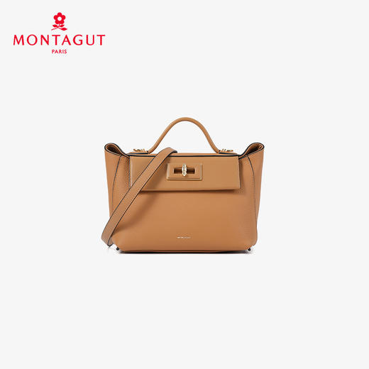 法国梦特娇秋冬时髦百搭高智感牛皮斜挎包 商品图0