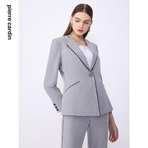 皮尔卡丹女装夏季新款通勤淑女百搭修身多色西服C32UL001
 商品图6