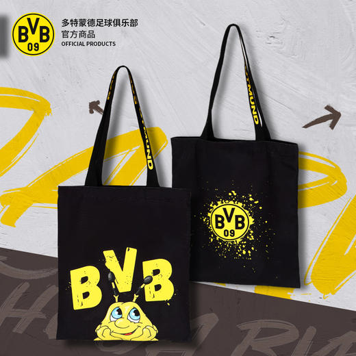 【官方正版】多特蒙德足球俱乐部｜BVB黄黑吉祥物帆布包百搭形象 商品图0