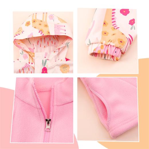 贝贝怡儿童冲锋衣内胆两件套冬装2024新款男女童三合一外套登山服ZB3DS013 商品图4