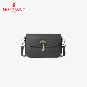 法国梦特娇秋冬时髦通勤经典牛皮马鞍包斜挎包