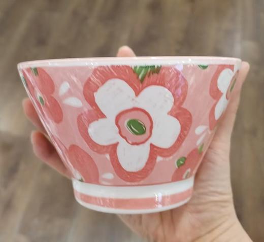 康巴赫生活馆釉下彩陶瓷 五寸多色水果斗笠碗 商品图2