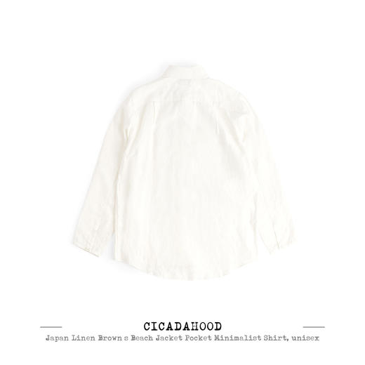Cicadahood日本亚麻Brown’s Beach Jacket口袋极简衬衫 男女款 商品图1