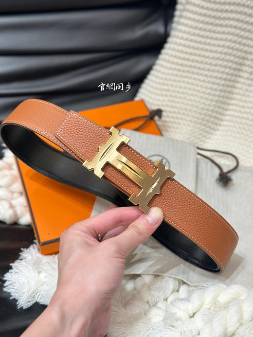 秋冬特惠💰350 【爱马仕】男士腰带 H 5382 BELT BUCKLE & REVERSIBLE LEATHER STRAP 带身宽3.8cm 商品图1