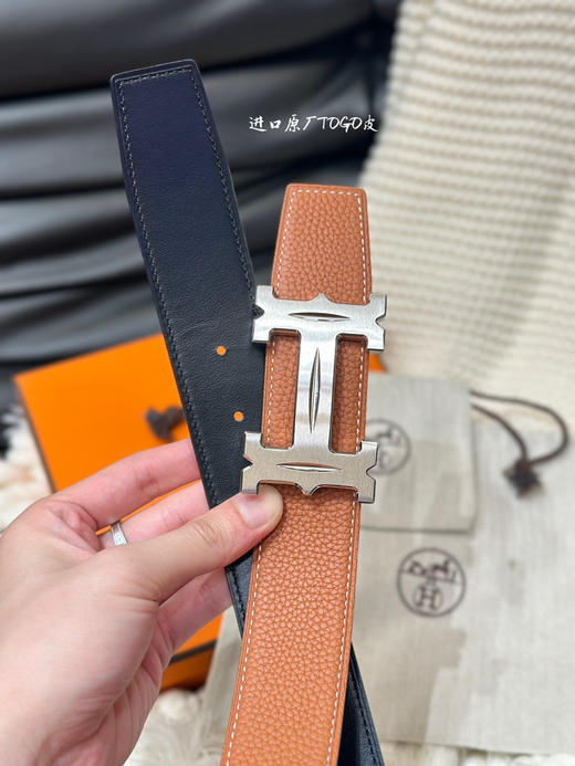 秋冬特惠💰350 【爱马仕】男士腰带 H 5382 BELT BUCKLE & REVERSIBLE LEATHER STRAP 带身宽3.8cm 商品图3