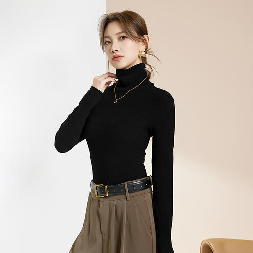 I'd爱帝双面磨毛抗菌德绒女式高领打底衫 商品图8