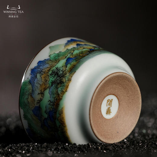 问鼎汝瓷鼎峰系列月白端合杯（千里江山图） 商品图4