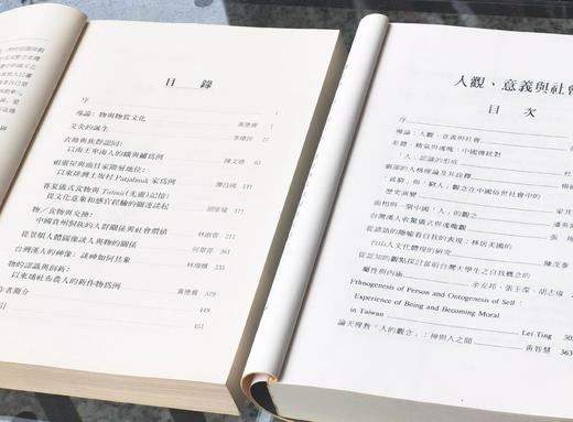 黄应贵编四种
 
1：《人观、意义与社会》，黄应贵主编，18开，平装，556页，研究院民族所1993年初版，印次不详。原价133元，特惠价119元。 商品图5