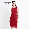 皮尔卡丹女装季新款红色无袖圆领连衣裙气质时尚A字裙女
 商品缩略图1